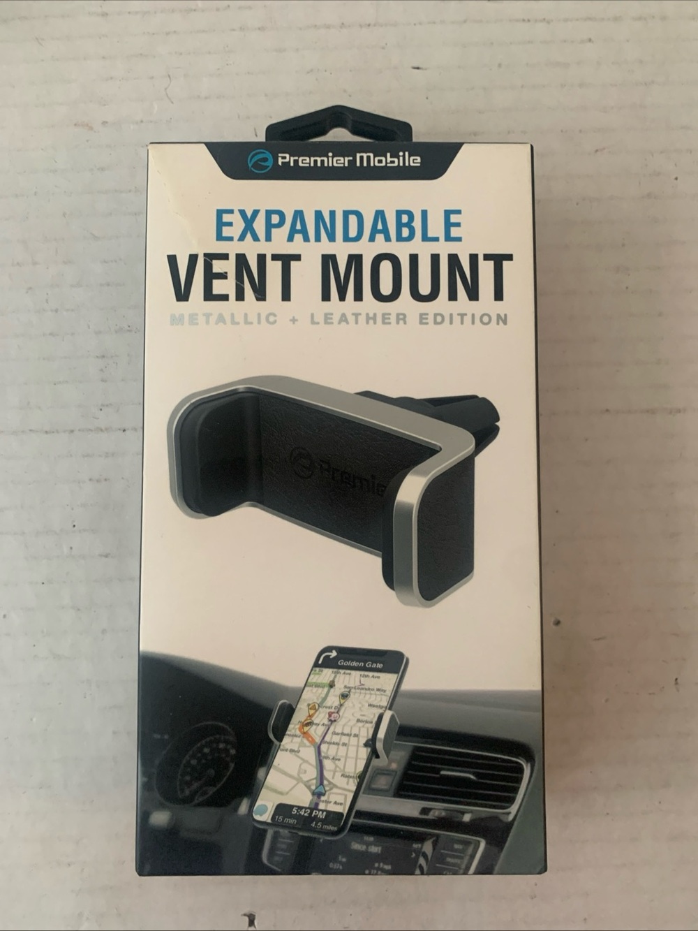 Expandable Vent Mount Phone Holder for Car Vent Expends 3” Rotates Rubber Grip